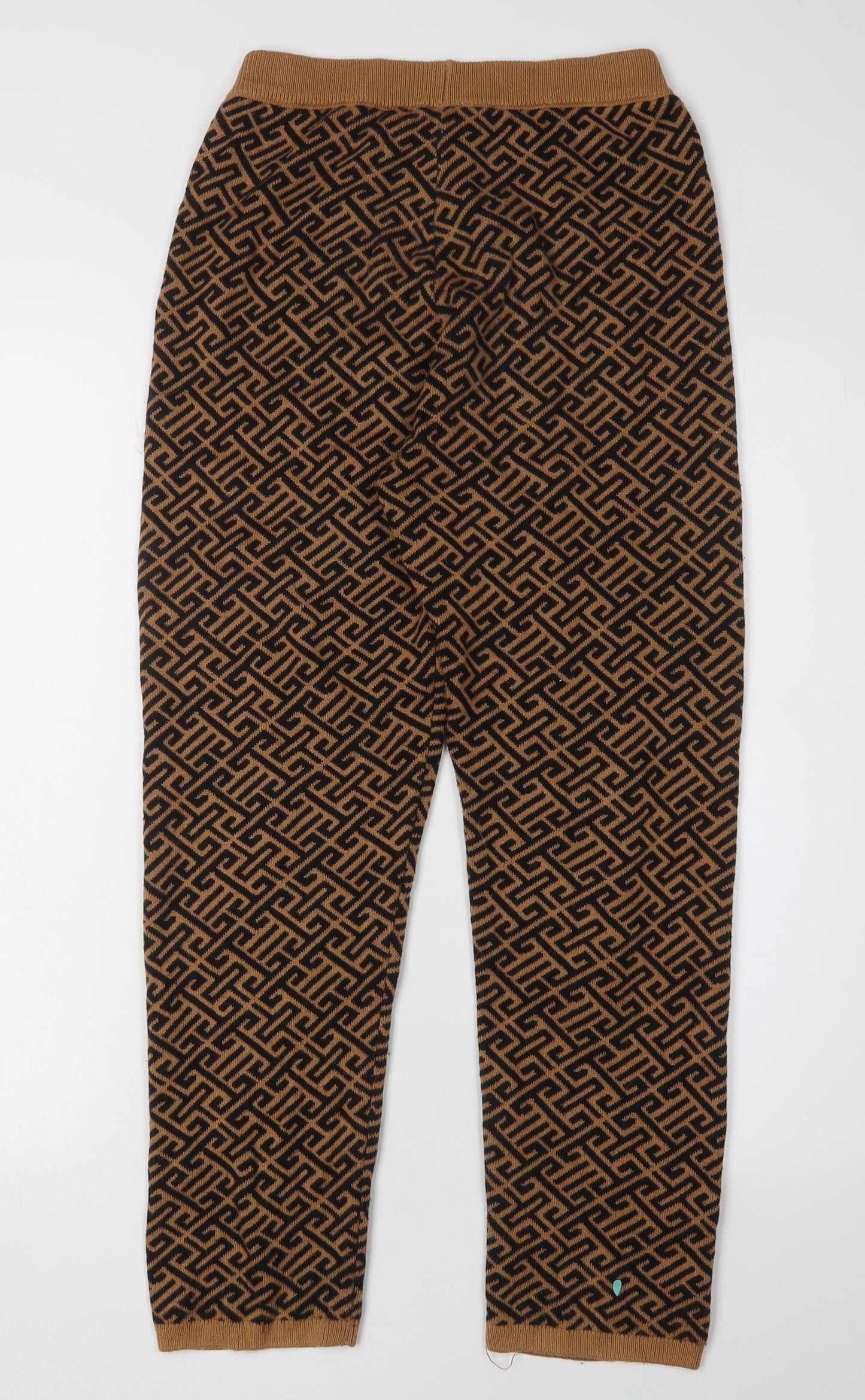 River Island Girls Brown Black Geometric Trousers 11-12 Years