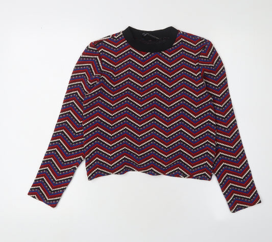 Zara Women’s Multicoloured Chevron Blouse, S, Autumn Ready