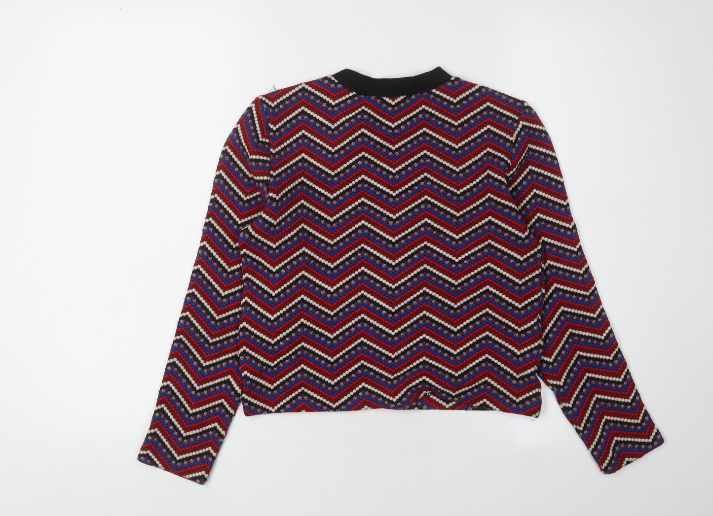 Zara Women’s Multicoloured Chevron Blouse, S, Autumn Ready