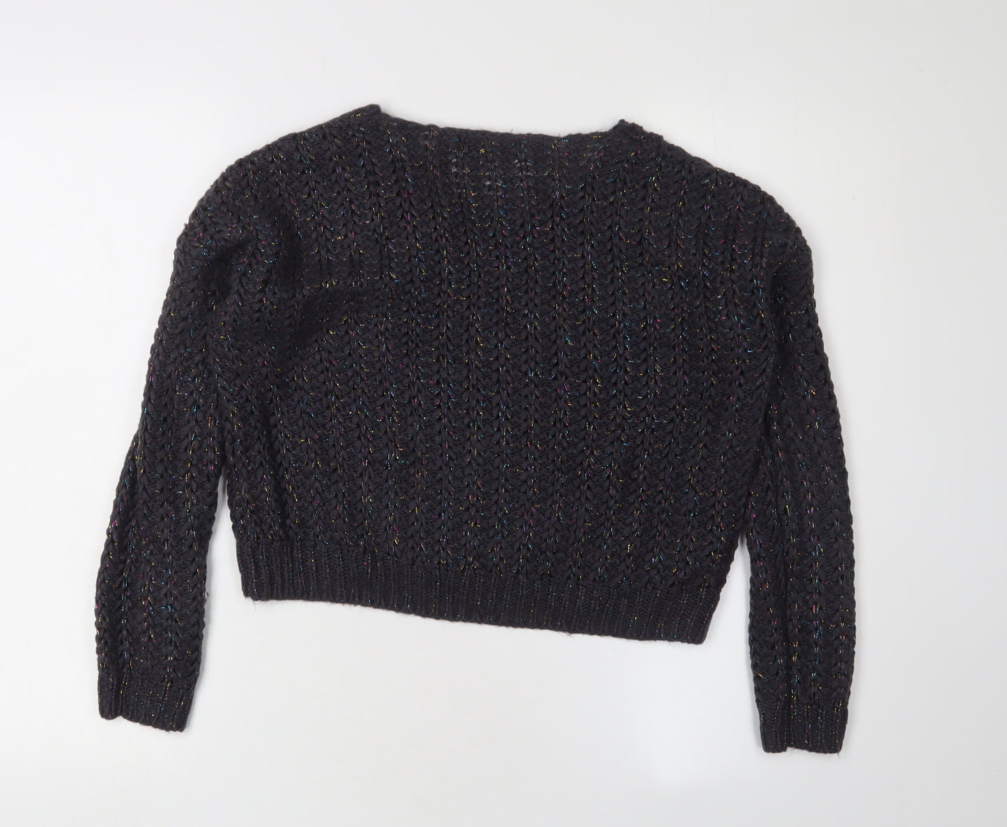 Mohito Women's Black 2XS Cable-Knit Pullover Jumper