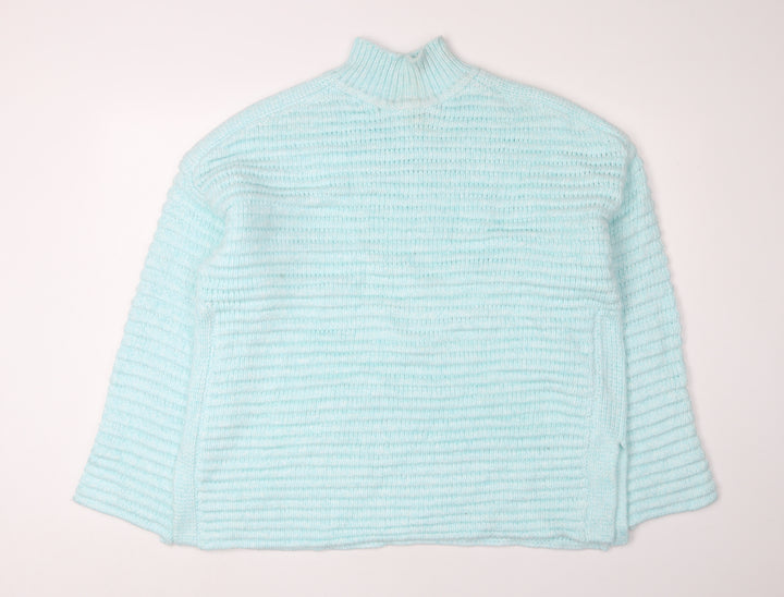 Marks and Spencer Women’s Blue Mock Neck Jumper L