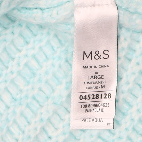 Marks and Spencer Women’s Blue Mock Neck Jumper L