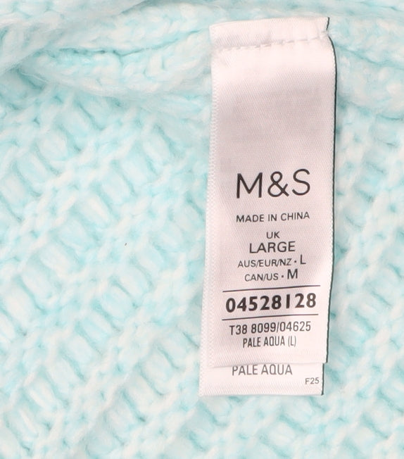 Marks and Spencer Women’s Blue Mock Neck Jumper L