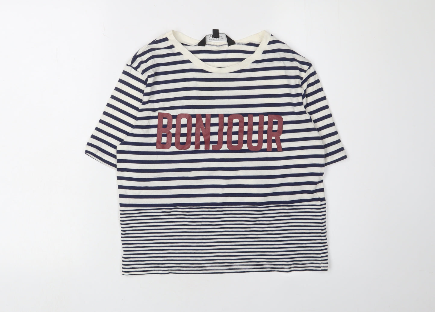 New Look Girls Striped Ringer T-Shirt - Multicoloured Nautical 12-13Y