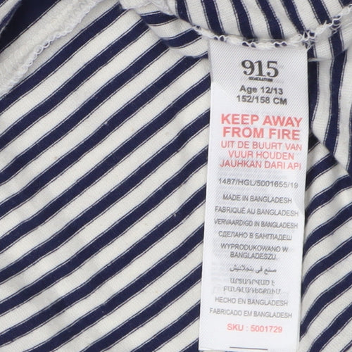 New Look Girls Striped Ringer T-Shirt - Multicoloured Nautical 12-13Y