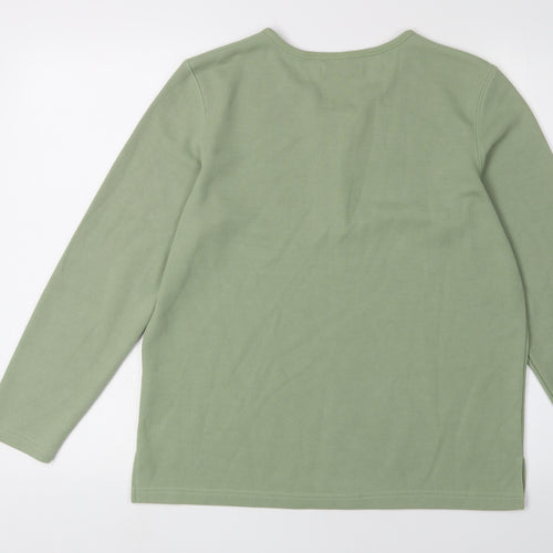 Bonmarché Women’s Green Knit Blouse - Size S, Casual Style