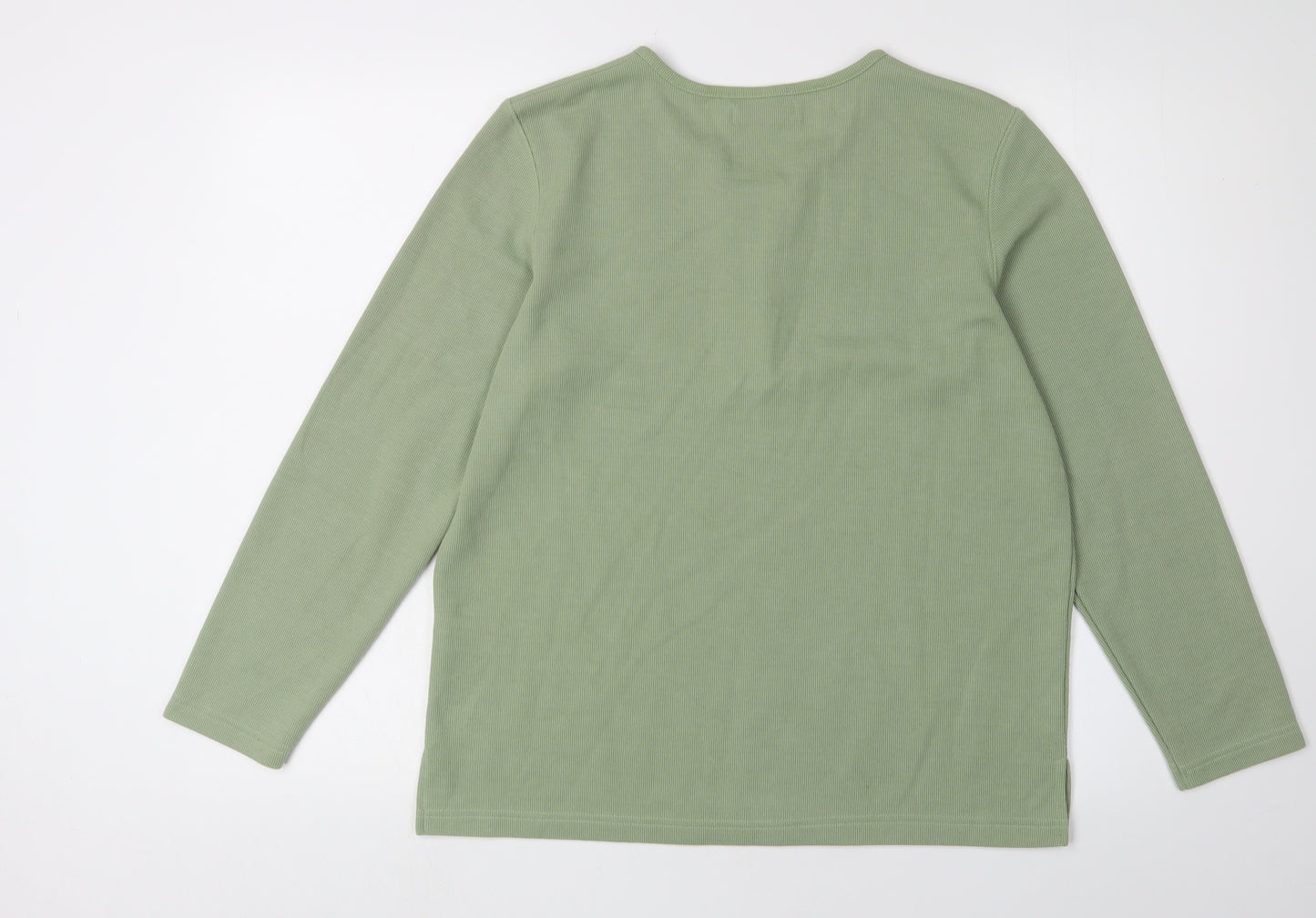 Bonmarché Women’s Green Knit Blouse - Size S, Casual Style