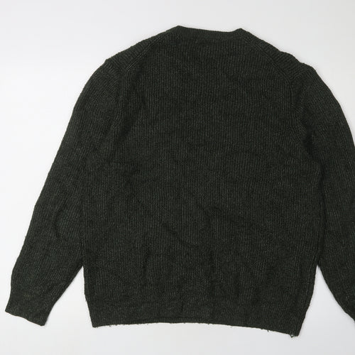 Marks and Spencer Green Pullover Jumper - Size L, Classic Fit