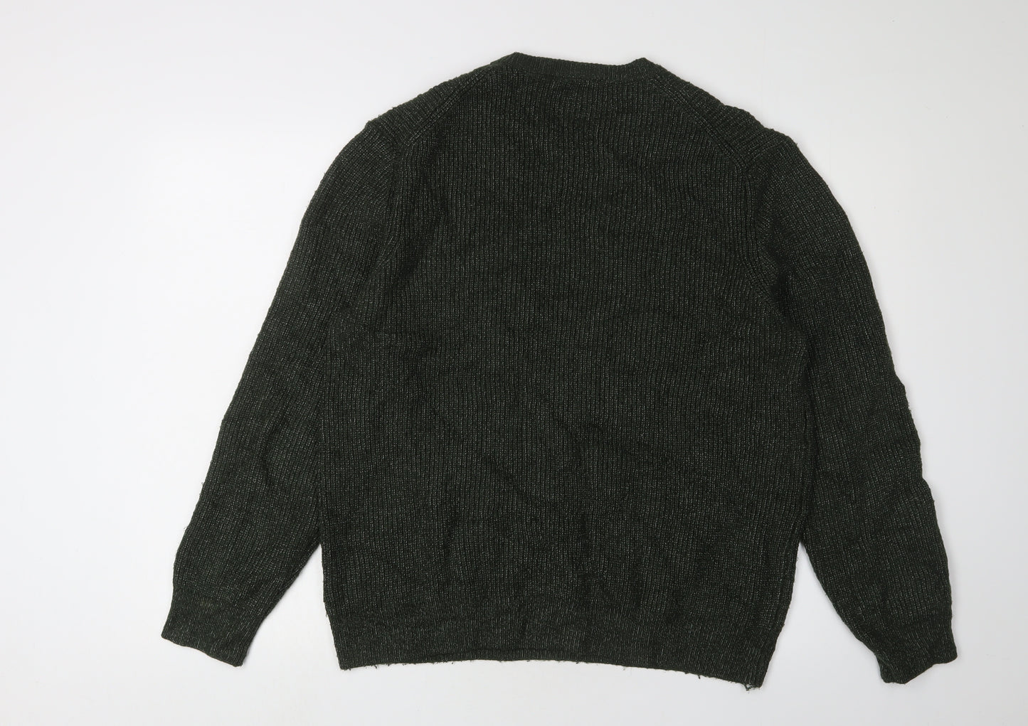 Marks and Spencer Green Pullover Jumper - Size L, Classic Fit