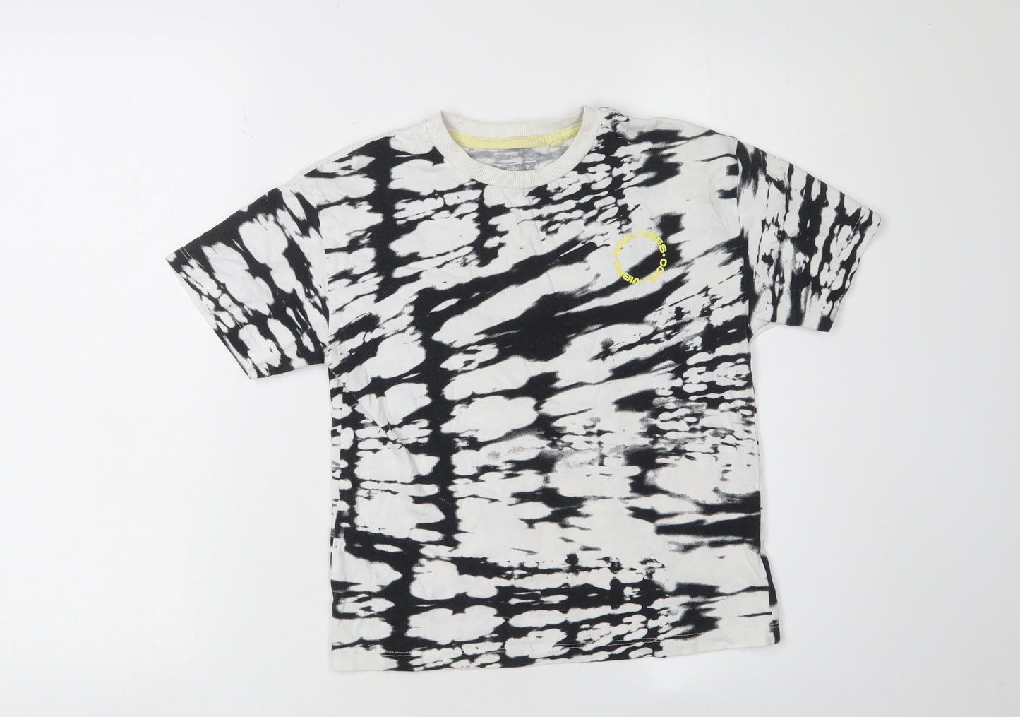 Boys Next Black & White Graphic T-Shirt, 8 Years, Modern Style