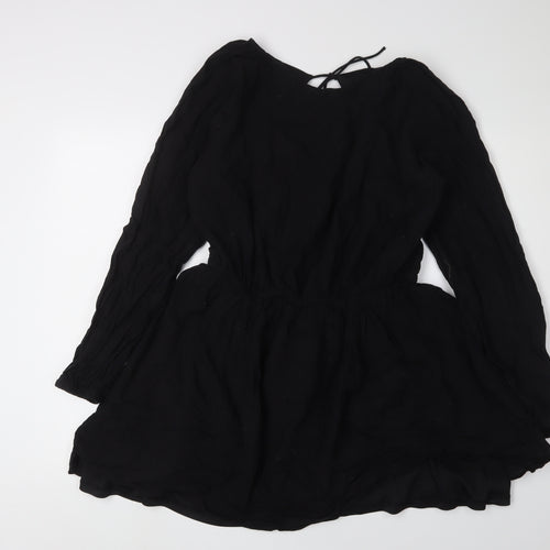 H&M Women's Black A-Line Short Dress - Size 12