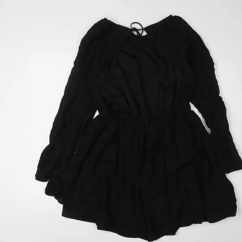 H&M Women's Black A-Line Short Dress - Size 12