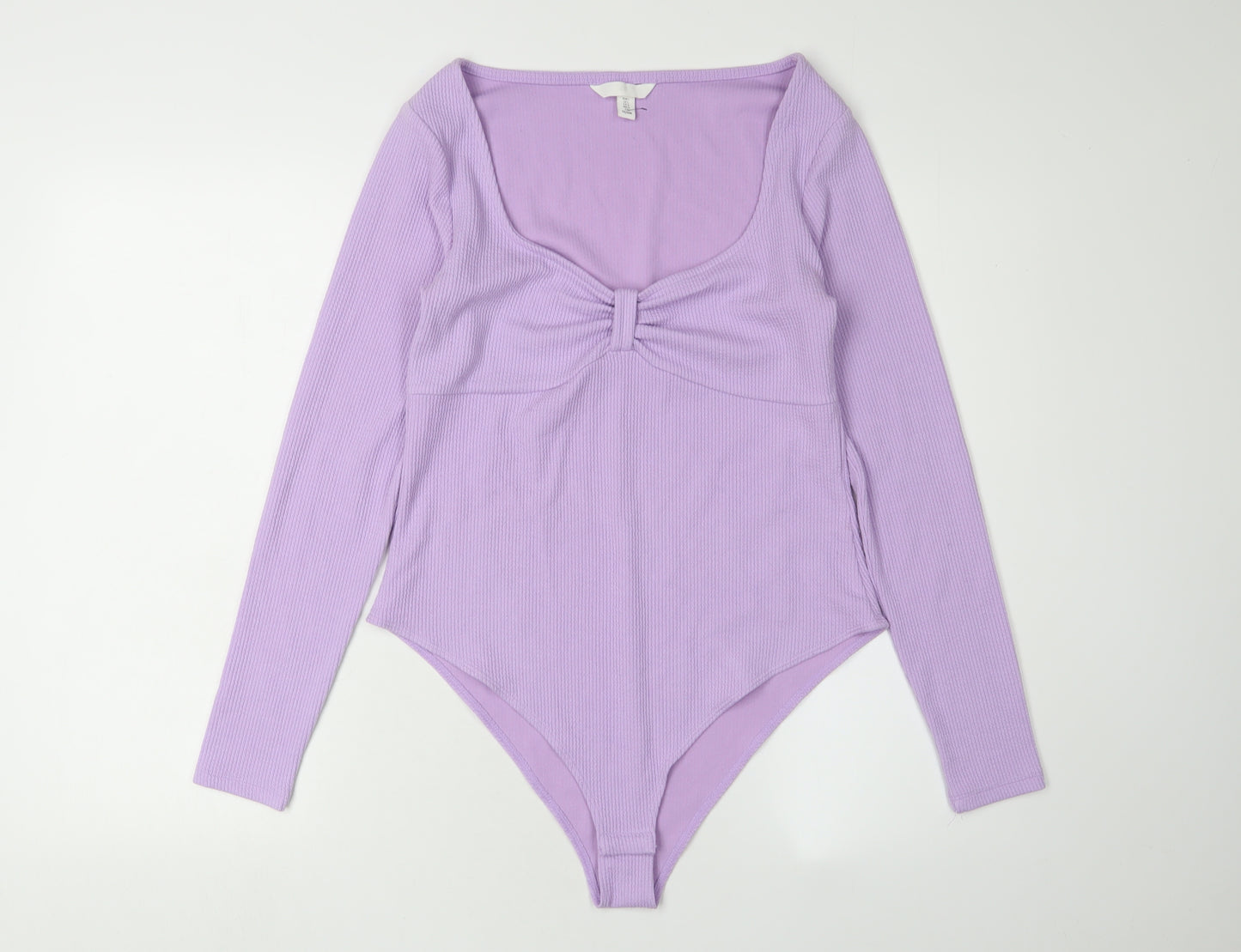 H&M Women's Purple Bodysuit, Slim Fit, Size 12, Casual