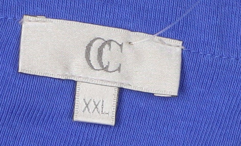 CC Women Blue 2XL 3/4 Sleeve Basic T-Shirt