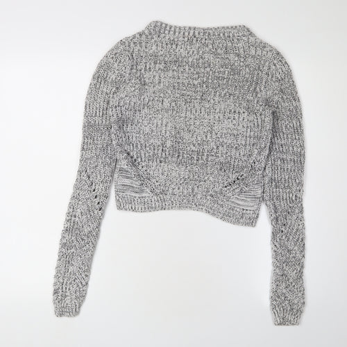 H&M Women's Grey Cotton Pullover Jumper 2XS