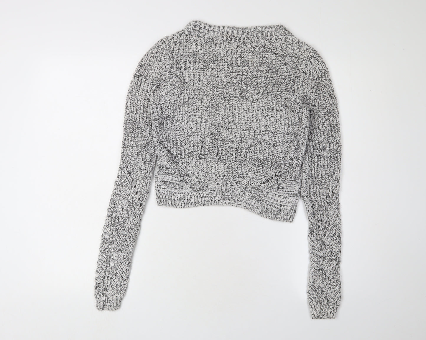 H&M Women's Grey Cotton Pullover Jumper 2XS