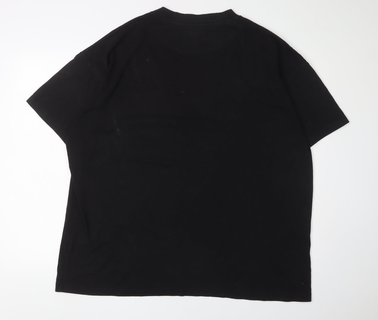 boohooMAN Black Cotton T-Shirt Men L Short Sleeve Casual