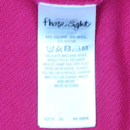 Phase Eight Women's Pink Tunic Jumper, Size S, 3/4 Sleeve