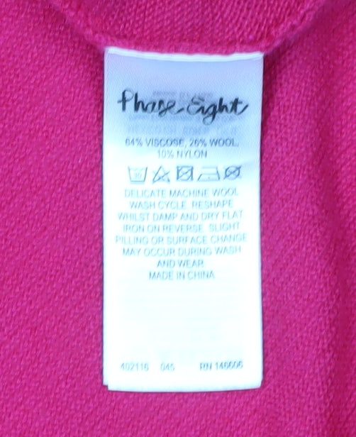 Phase Eight Women's Pink Tunic Jumper, Size S, 3/4 Sleeve