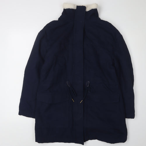 Marks and Spencer Women's Navy Cotton Parka Coat Size 10