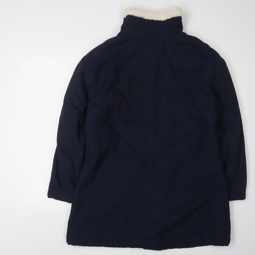 Marks and Spencer Women's Navy Cotton Parka Coat Size 10