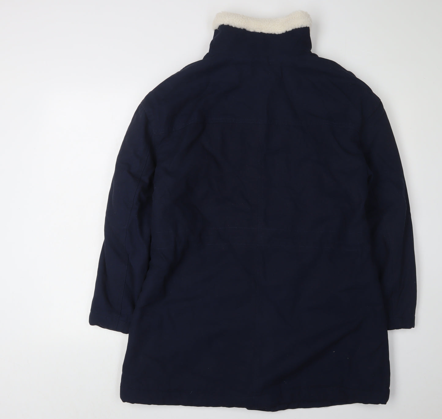 Marks and Spencer Women's Navy Cotton Parka Coat Size 10