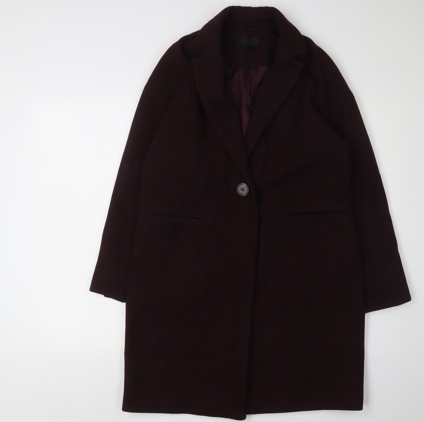 Topshop Women's Brown Overcoat Size 8 Autumn Winter