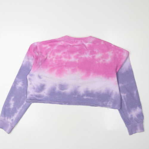 PrettyLittleThing Women's Multicoloured Tie Dye Sweatshirt Size 8