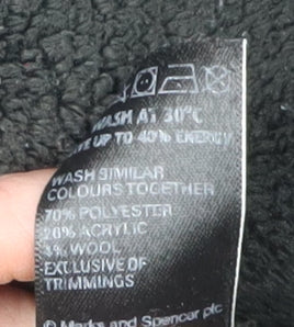 Marks and Spencer Women's Black Full Zip Hoodie Size 12