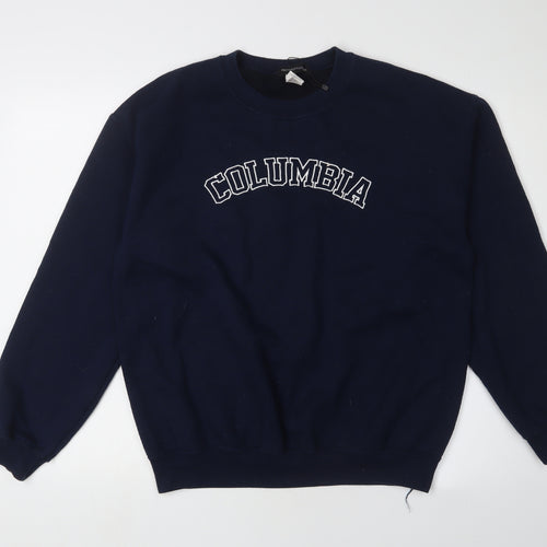 PrettyLittleThing Women's Blue S Logo Pullover Sweatshirt