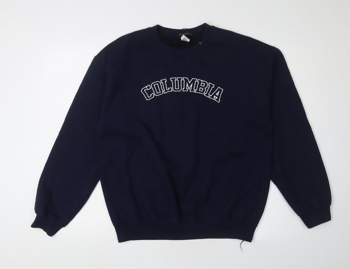 PrettyLittleThing Women's Blue S Logo Pullover Sweatshirt