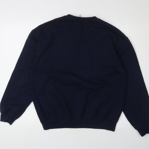 PrettyLittleThing Women's Blue S Logo Pullover Sweatshirt