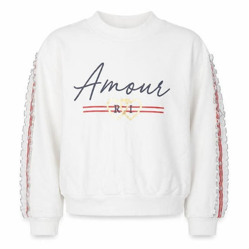 River Island Girls White Graphic Print Sweatshirt 9-10 Years