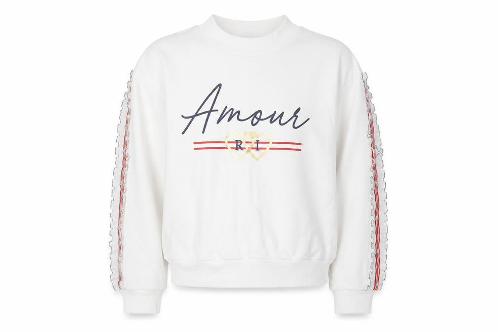 River Island Girls White Graphic Print Sweatshirt 9-10 Years