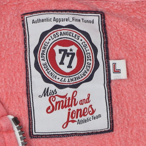 Miss Smith and Jones Women's Pink Full Zip Hoodie L