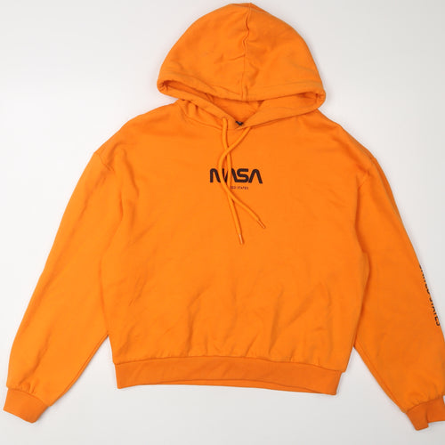 H&M Unisex Orange Pullover Hoodie, Medium