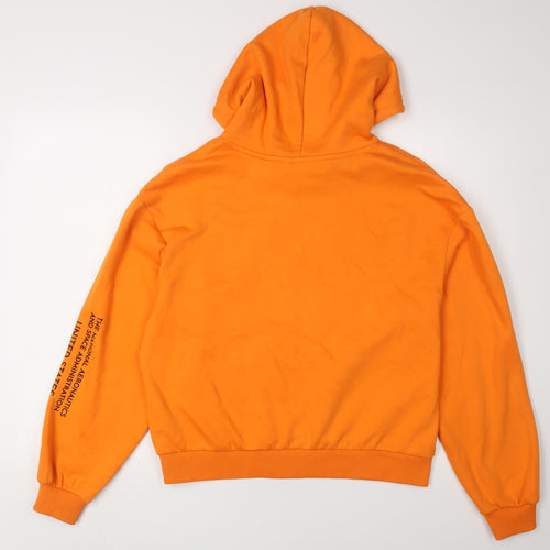 H&M Unisex Orange Pullover Hoodie, Medium