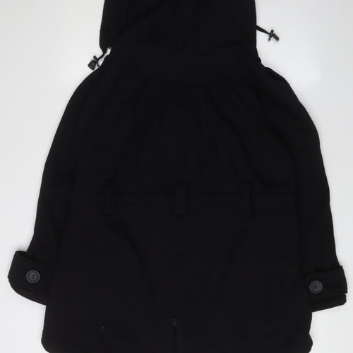 New Look Women's Black Full Zip Hoodie Size 12 with Bow Accents