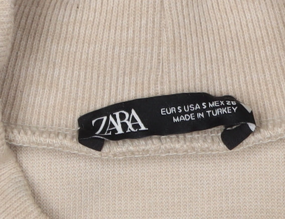 Zara Women's Beige Shift Dress Size 8