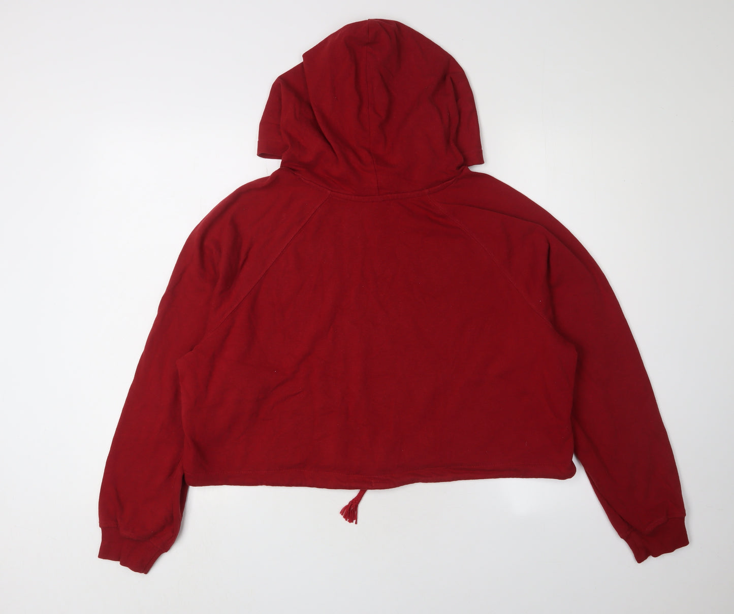 H&M Women's Red Pullover Hoodie - Size 12