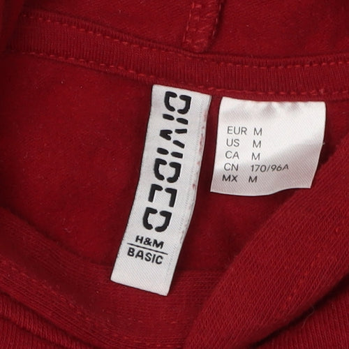 H&M Women's Red Pullover Hoodie - Size 12