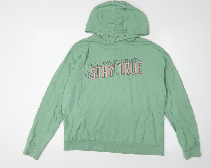 Marks and Spencer Girls Green Pullover Hoodie 14-15 Years