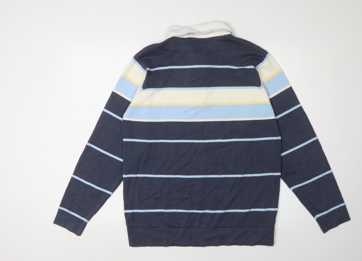 Marks and Spencer Men's Stripe Collared Pullover - S