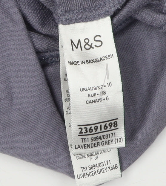 Marks and Spencer Women's Grey Full Zip Hoodie Size 10