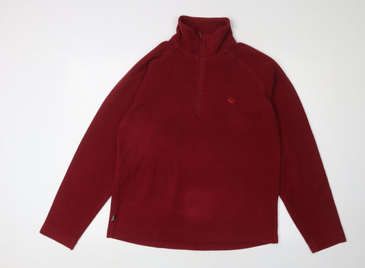 Hawkshead Active Men’s Red 1/4 Zip Fleece Sweatshirt S