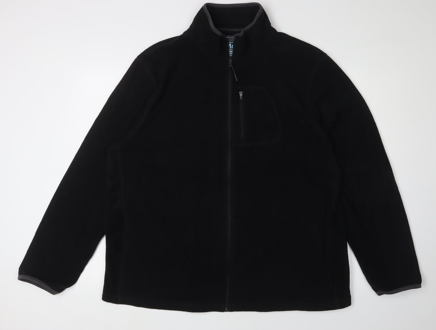 Marks and Spencer Men's Black XL Fleece Jacket Casual
