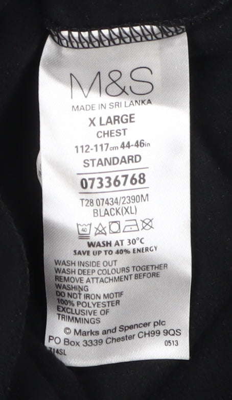 Marks and Spencer Men's Black XL Fleece Jacket Casual