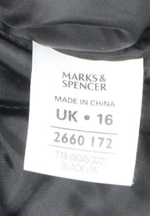 Marks and Spencer Women's Black Quilted Jacket Size 16