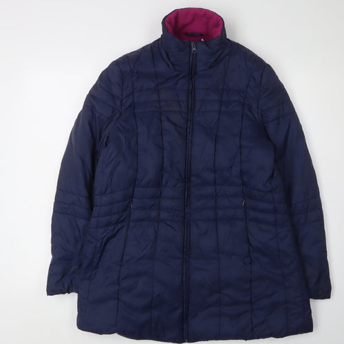 Damart Women's Blue Puffer Jacket, Size 10/12