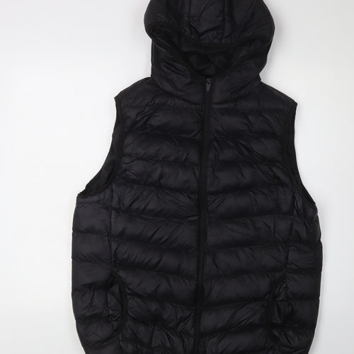 Brave Soul Men's Puffer Waistcoat XL Black Hooded